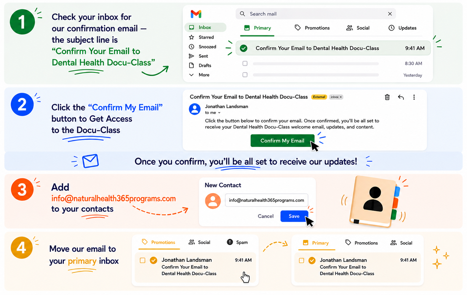 Email Confirmation Guide_Dental Health Docu-Class